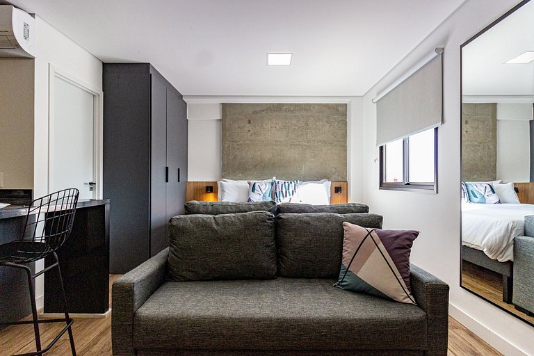 Studio Premium com varanda