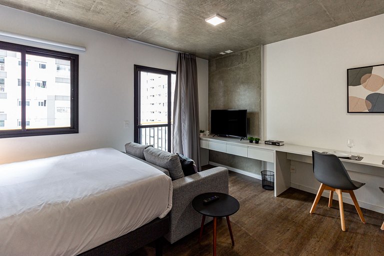 Studio 01 cama casal com varanda