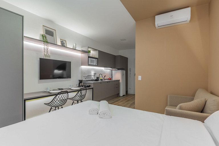 Studio novinho em Curitiba- Prado Velho- Plano mensal