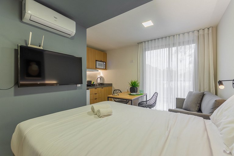 Studio Plus em Curitiba. Prado Velho- Plano mensal