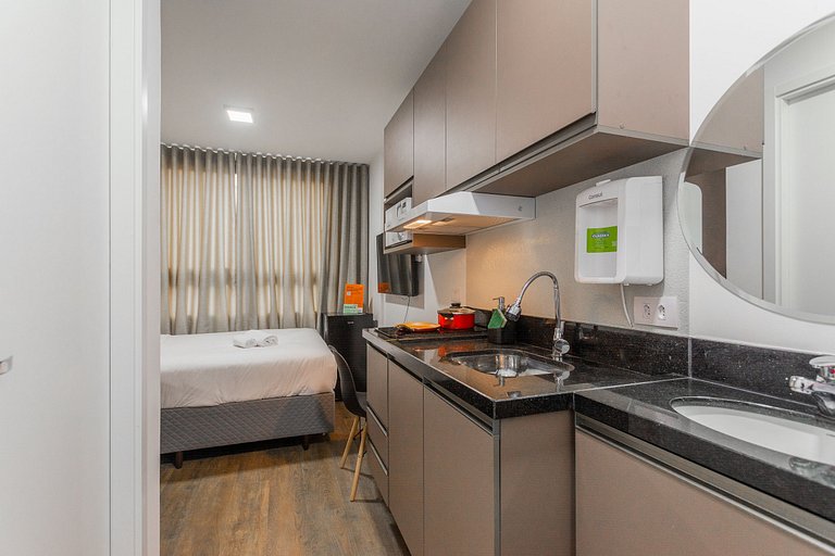 Studio compacto 1 cama de casal
