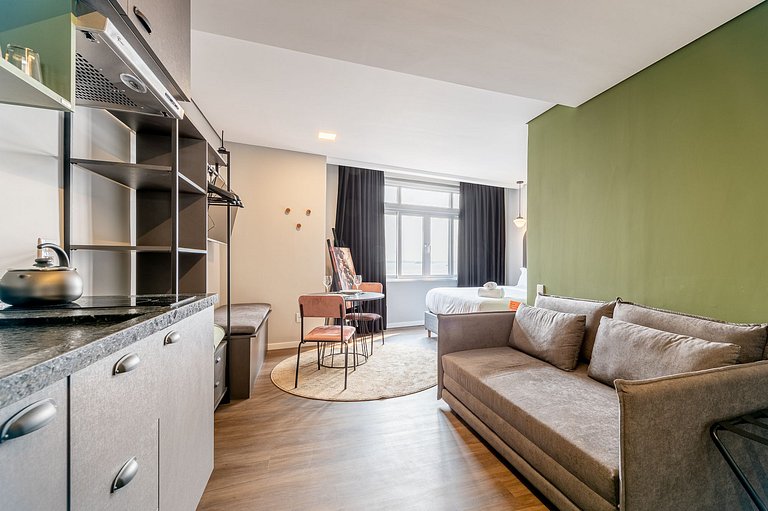 Studio com vista mobiliado para locação em Porto Alegre