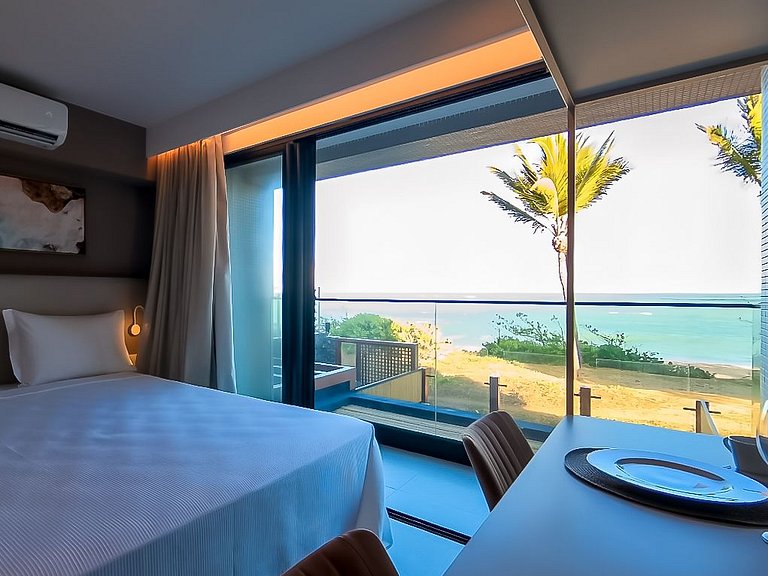 Studio Comfort com varanda Frente Mar