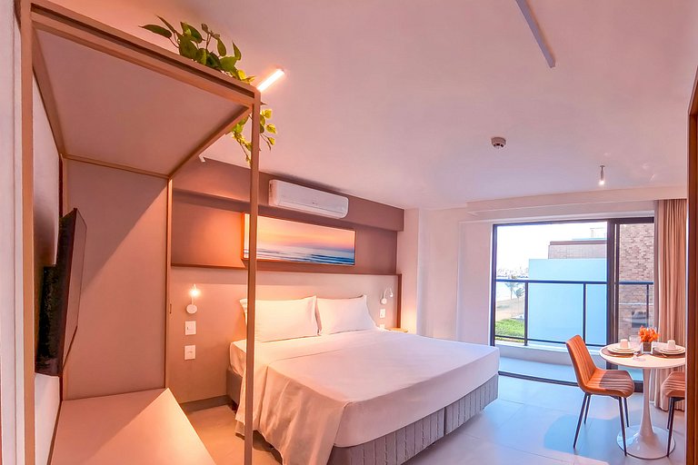 Studio Comfort com Varanda - Vista Parcial Mar