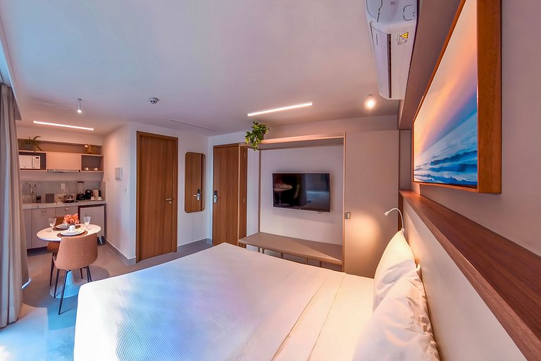Studio Comfort com Varanda - Vista Parcial Mar