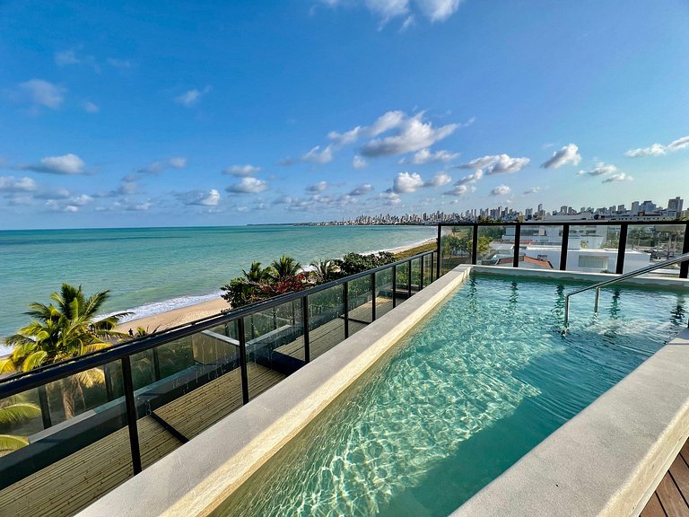 Studio Comfort com varanda Frente Mar