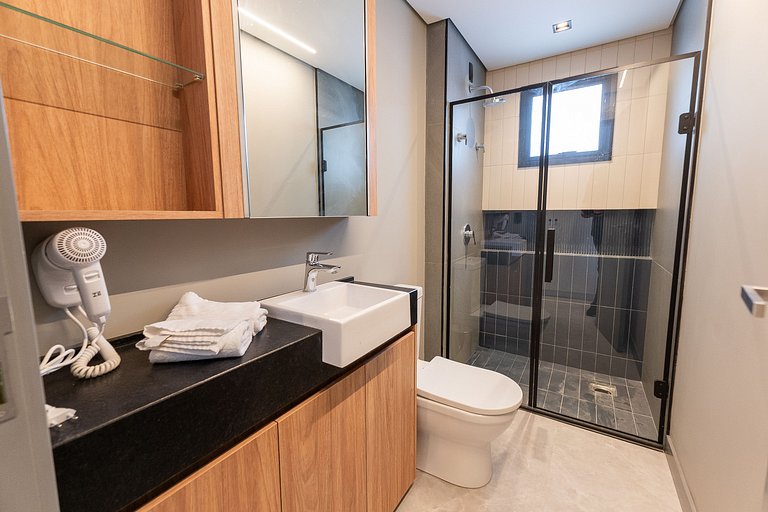 Studio Luxo 53m² - até 2 pessoas com área de lazer