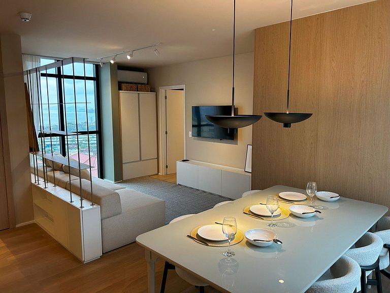 Apartamento 2 suites vista mar