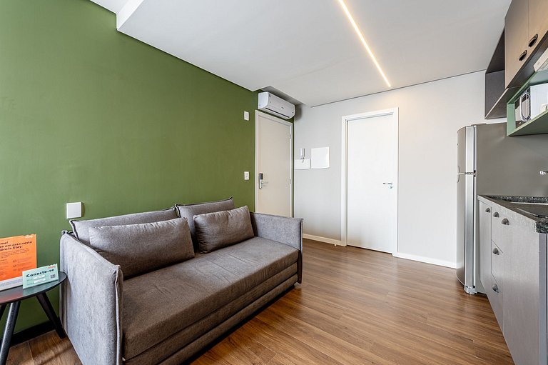 Studio com vista mobiliado para locação em Porto Alegre