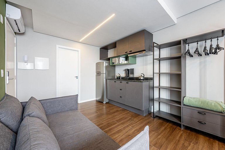 Studio com vista mobiliado para locação em Porto Alegre