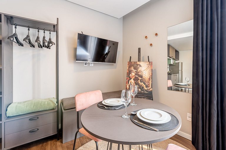 Studio com vista mobiliado para locação em Porto Alegre