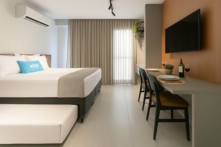 Studio Premium com sacada