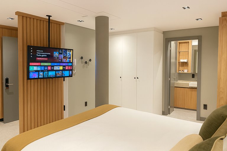Studio 2 pessoas 36m² - Wi-Fi Rapido e Estacao de Trabalho