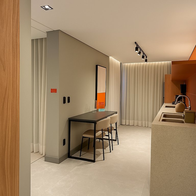 Studio 2 pessoas 36m² - Wi-Fi Rapido e Estacao de Trabalho