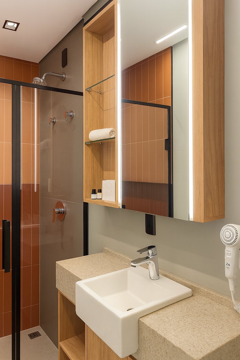 Studio 2 pessoas 36m² - Wi-Fi Rapido e Estacao de Trabalho