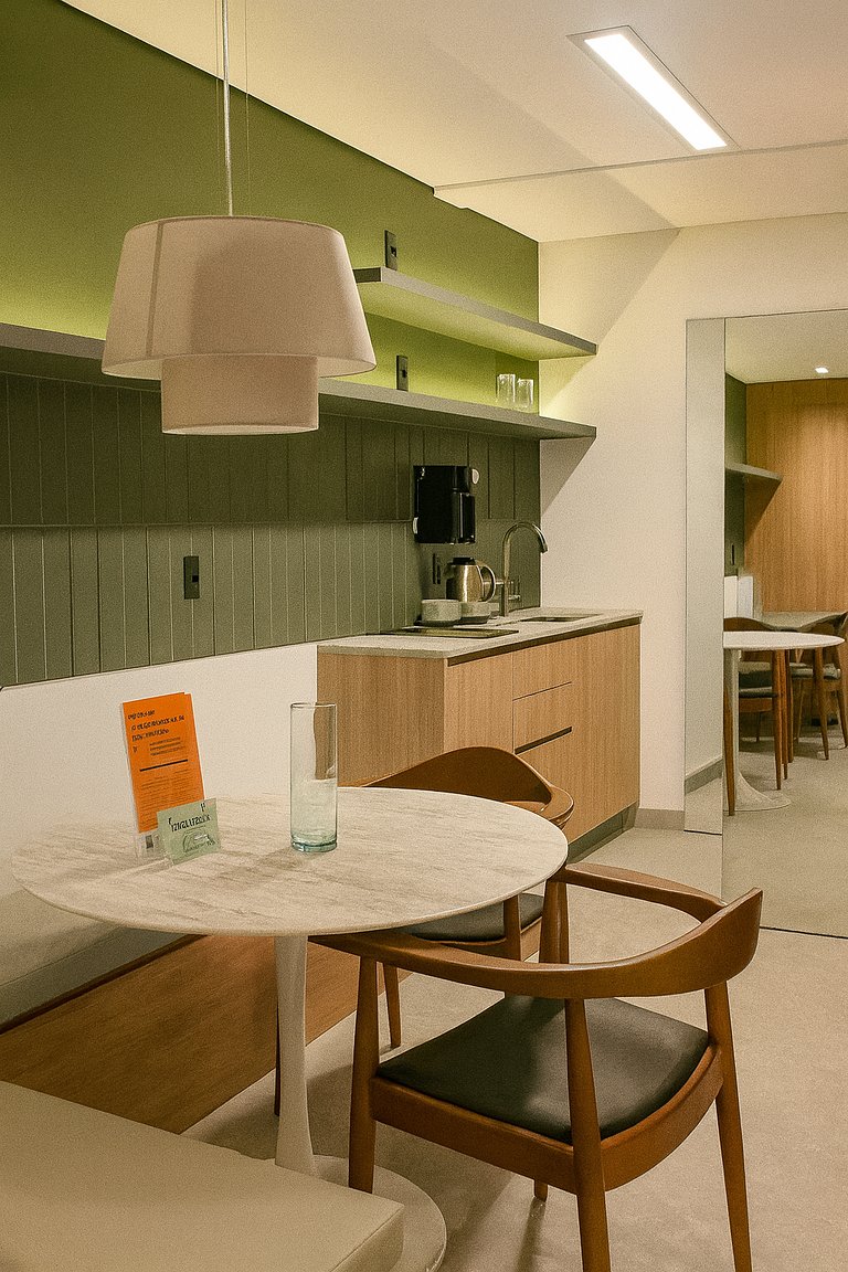 Studio Luxo 53m² - até 2 pessoas com área de lazer