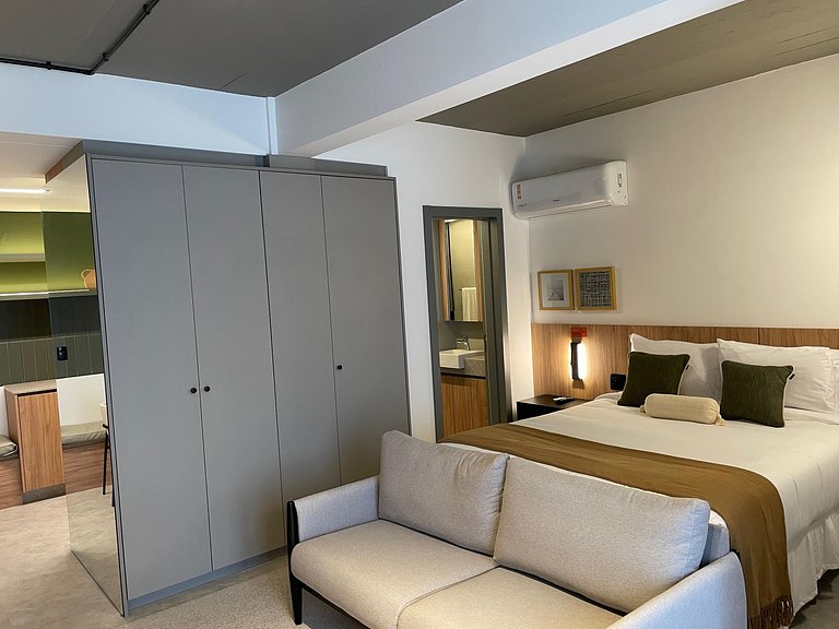 Studio Luxo 53m² - até 2 pessoas com área de lazer
