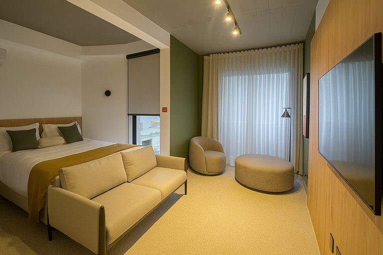 Studio Luxo 53m² - até 2 pessoas com área de lazer