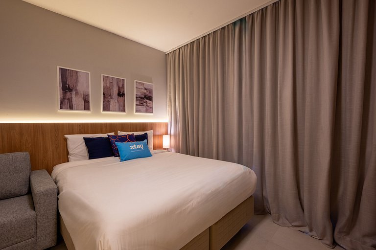 Studio em Perdizes com sofá – perfeito para 2 pessoas, acade