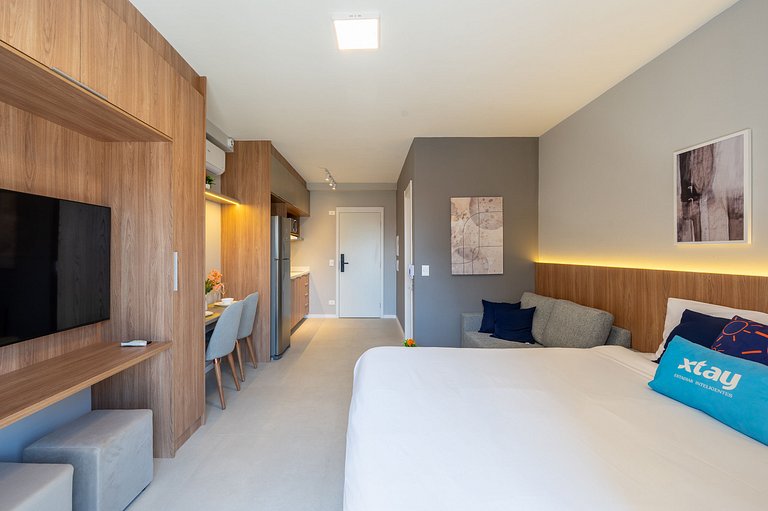 Studio in Perdizes with Sofa – Perfect for 2 Guests, Gym and