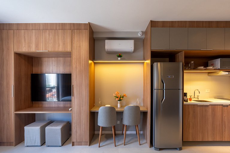 Studio in Perdizes with Sofa – Perfect for 2 Guests, Gym and