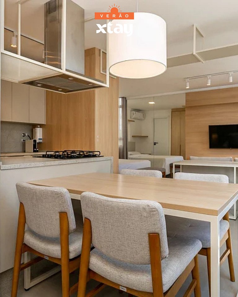 Studio with Washer, Living Room and Kitchen