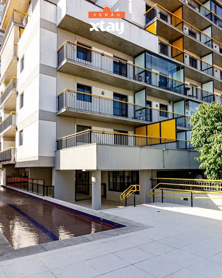 Apartamento 02 quartos cama casal + solteiro com varanda