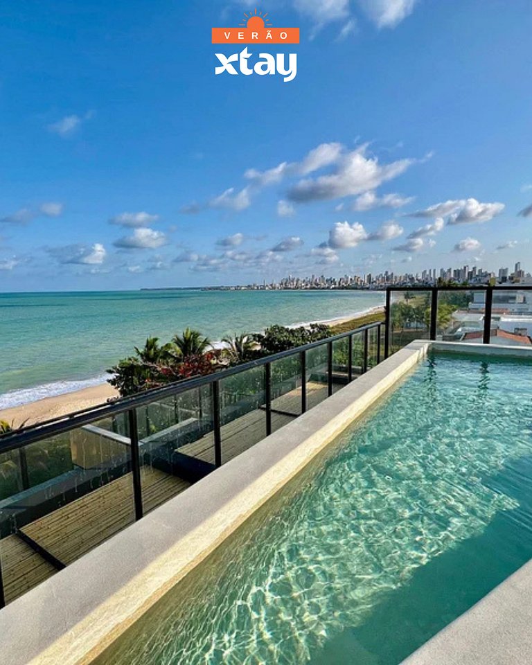 Studio Comfort com varanda Frente Mar