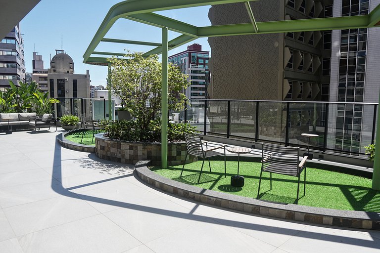 Studio Luxo 53m² - até 2 pessoas com área de lazer
