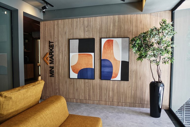 Apto Luxo com varanda 53m² - Completo e aconchegante