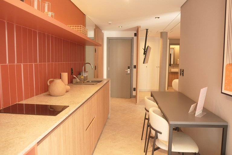 Studio 2 pessoas 36m² - Wi-Fi Rapido e Estacao de Trabalho