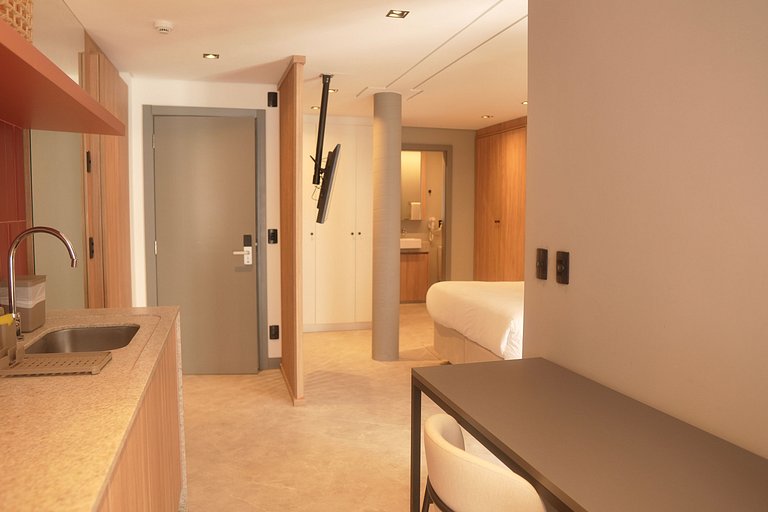 Studio 2 pessoas 36m² - Wi-Fi Rapido e Estacao de Trabalho