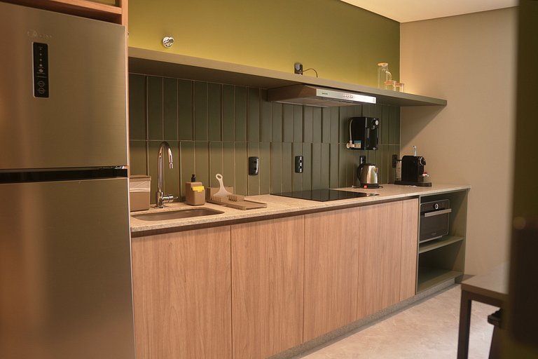 Studio Luxo 47m² - até 2 pessoas com sofá