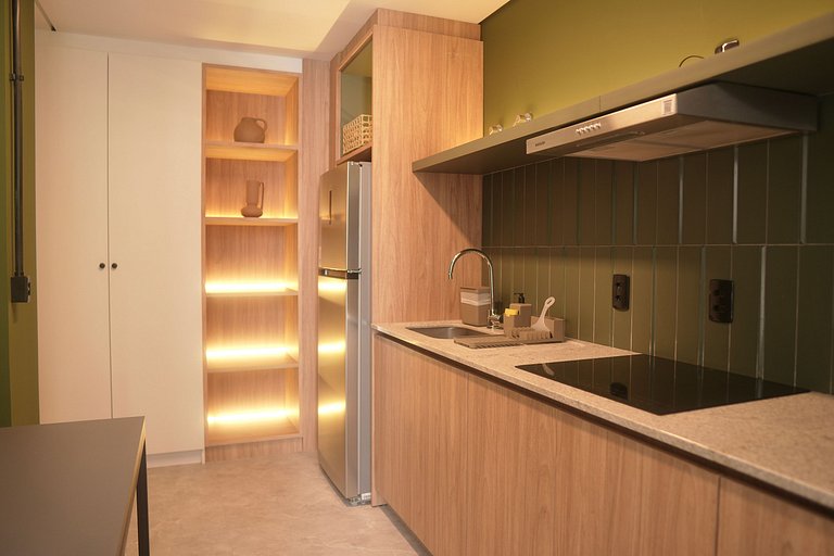 Studio Luxo 53m² - até 2 pessoas com área de lazer