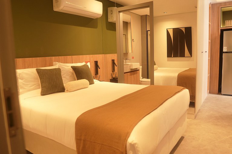 Studio Luxo 47m² - até 2 pessoas com sofá