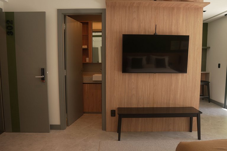 Apto com sacada 39m² - Com varanda e confortável