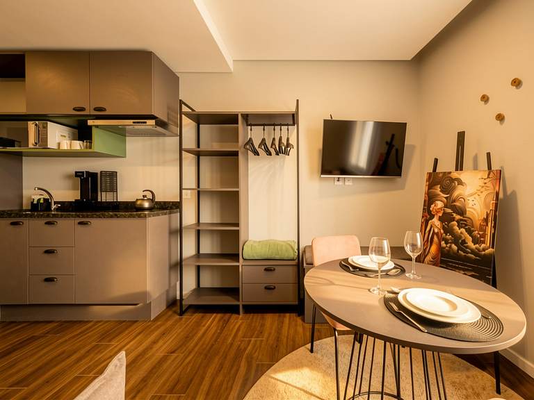 Studio com vista mobiliado para locação em Porto Alegre