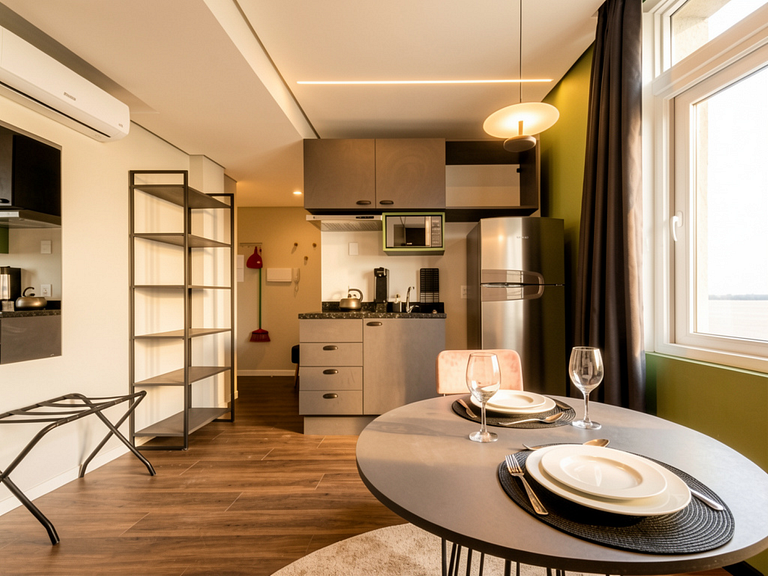 Studio conforto com vista