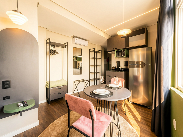 Studio Conforto com Vista para locação em Porto Alegre